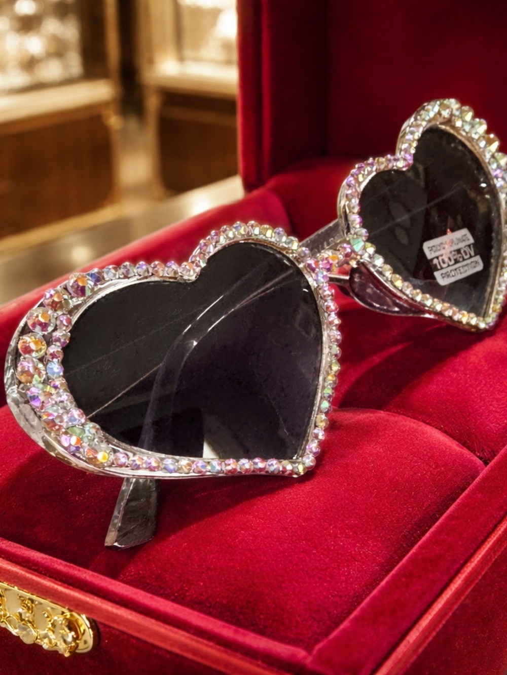 Austrian Swarovski AB Crystals Hearts Sunglasses